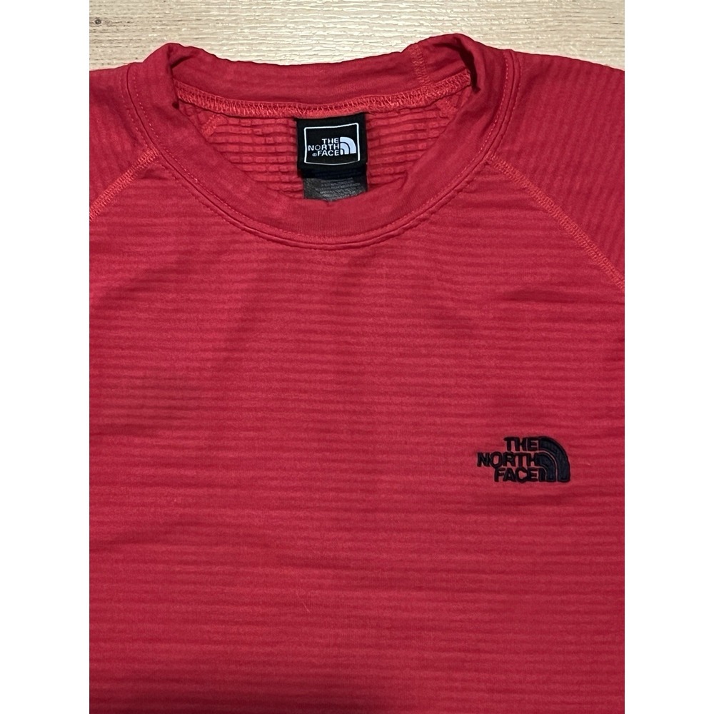 The North Face Mens FlashDry Long Sleeve Running Hike Shirt Mens M Red Outdoor - Picture 5 of 9